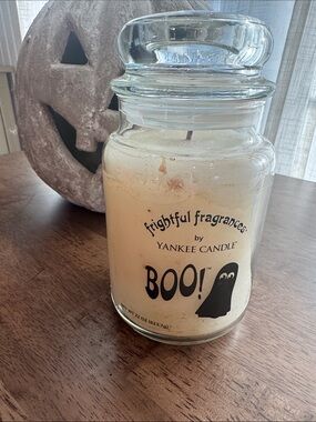 RARE Yankee Candle Frightful Fragrances Boo Large Jar Halloween 22oz New
